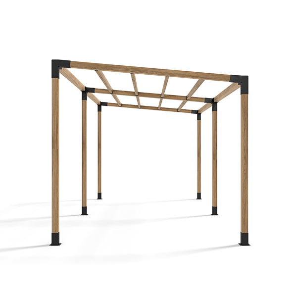 Angled Double Freestanding Pergola Brackets Kit With Rafters
