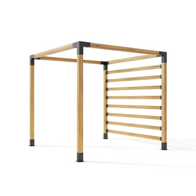 Single Pergola Brackets Kit with Privacy Wall | $848 | Outmos Pergola